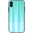 aurora glass back cover case for iphone 12 pro max 67 neo mint photo