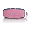lenco bt 130pk stereo bluetooth speaker pink fabric photo