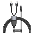 baseus flash series 2 in 1 fast charging data cable type c to l c 100w 12m black photo