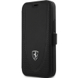 ferrari leather cover off track perforated for apple iphone 12 mini black feogoflbkp12sbk photo