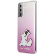 karl lagerfeld cover choupette fun for samsung galaxy s21 5g g991 gradient pink photo