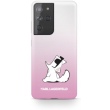 karl lagerfeld cover choupette fun for samsung galaxy s21 ultra 5g g998 gradient pink photo