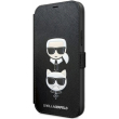 karl lagerfeld cover saffiano kc heads book for apple iphone 12 apple iphone 12 pro black photo