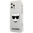 karl lagerfeld tpu cover choupette head glitter for apple iphone 12 pro max silver photo