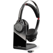 plantronics voyager focus uc bt b825 mww stereo bluetooth headset charger microsoft lync photo