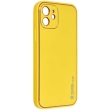 forcell leather case for iphone 13 yellow photo
