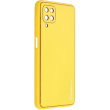 forcell leather case for samsung galaxy a12 yellow photo