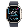 APPLE WATCH ULTRA 2 49MM TITANIUM CASE MX4D3 WITH NAVY OCEAN BAND