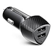 forcell carbon car charger usb qc 30 18w usb qc 30 18w cc50 2a36w black total 36w photo