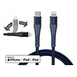 4smarts usb c to lightning cable premium cord xxl 3m navy blue mfi certified photo