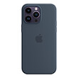 apple iphone 14 pro max silicone case with magsafe storm blu photo