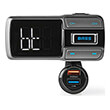 nedis catr101bk car fm transmitter bluetooth bass boost microsd card slot hands free calling photo