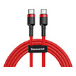 baseus cafule series cable type c flash charging pd 20 qc 30 60w 3a 1m red photo