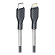 forcell carbon cable type c to lighninng 8 pin power delivery pd27w cb 01c black 1m photo