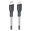 forcell carbon cable type c to lighninng 8 pin power delivery pd27w cb 01c black 1m photo