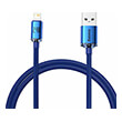baseus crystal shine cable usb to lightning 24a 12m blue photo