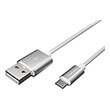 natec nka 1955 prati usb cm usb am 20 cable 1m silver nylon photo