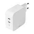 deltaco usbc gan03 usb c wall charger gan technology 2x usb c pd total 100 w photo