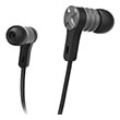 hama 184135 intense headphones in ear flat ribbon cable black photo