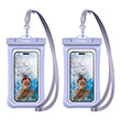 SPIGEN AQUA SHIELD WATERPROOF FLOATING 6.9" CASE A610 2 PACK AQUA BLUE