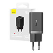 baseus wall charger gan5 40w 2x type c black photo