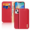 DUX DUCIS HIVO LEATHER WALLET CASE FOR APPLE IPHONE 15 PLUS CZERWONE