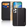 DUX DUCIS HIVO LEATHER WALLET CASE FOR APPLE IPHONE 15 PRO BLACK