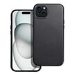 LEATHER MAG COVER FOR IPHONE 15 PLUS BLACK