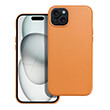 LEATHER MAG COVER FOR IPHONE 15 PLUS ORANGE