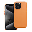 LEATHER MAG COVER FOR IPHONE 15 PRO MAX ORANGE