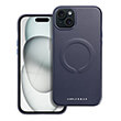 ROAR LEATHER MAG CASE FOR IPHONE 15 PLUS NAVY