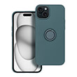 SILICONE RING CASE FOR IPHONE 15 PLUS GREEN