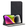 SMART MAGNETO BOOK CASE FOR IPHONE 15 PLUS BLACK