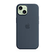 APPLE IPHONE 15 SILICONE CASE MAGSAFE  STORM BLUE MT0N3