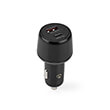 nedis ccpd65w100bk car charger 20 30 325a with 2 ports usb a usb c 65w photo