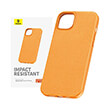 BASEUS IPHONE 15 PLUS CASE FAUXTHER SERIES ORANGE