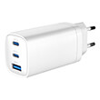 gembird 3 port 65 w usb fast charger white photo