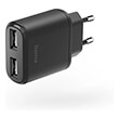 hama 201627 charger with 2x usb a ports 12 w black photo