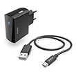 hama 201622 charger with micro usb charging cable 12 w 10 m black photo