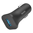 hama 201634 car charger with usb a socket 6 w black photo