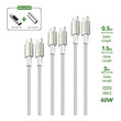 4SMARTS TYPE-C TO TYPE-C CABLES PREMIUMCORD 60W SET OF 3 PIECES 0.5M+1.5M+3M + DIGITAL ADAPTER