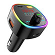 hoco e81 bluetooth fm transmitter car charger 1 x usb a 1 x type c black photo