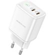 borofone bn9 wall charger 35w 3a 2x type c white photo