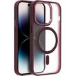 MATTE MAG COVER CASE MAGSAFE FOR IPHONE 16 PLUS PLUM RED