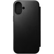 NOMAD MODERN LEATHER FOLIO BLACK FOR IPHONE 16 PLUS