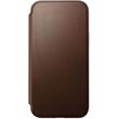 NOMAD MODERN LEATHER FOLIO BROWN FOR IPHONE 15 PRO