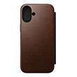NOMAD MODERN LEATHER FOLIO BROWN FOR IPHONE 16 PLUS