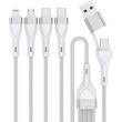 4SMARTS USB TYPE-C/TYPE-A MULTI-CHARGING CABLE 4-IN-2 1.2M WHITE