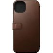 NOMAD LEATHER MAGSAFE FOLIO BROWN FOR IPHONE 14 PLUS