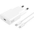4smarts wall charger pd plug slim 20w gan type c lightning cable 15m white photo